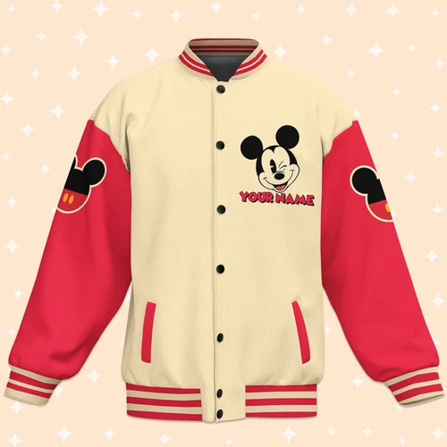 Personalize Jersey Mickey Like Happy Baseball Jacket, Matching Baseball Team