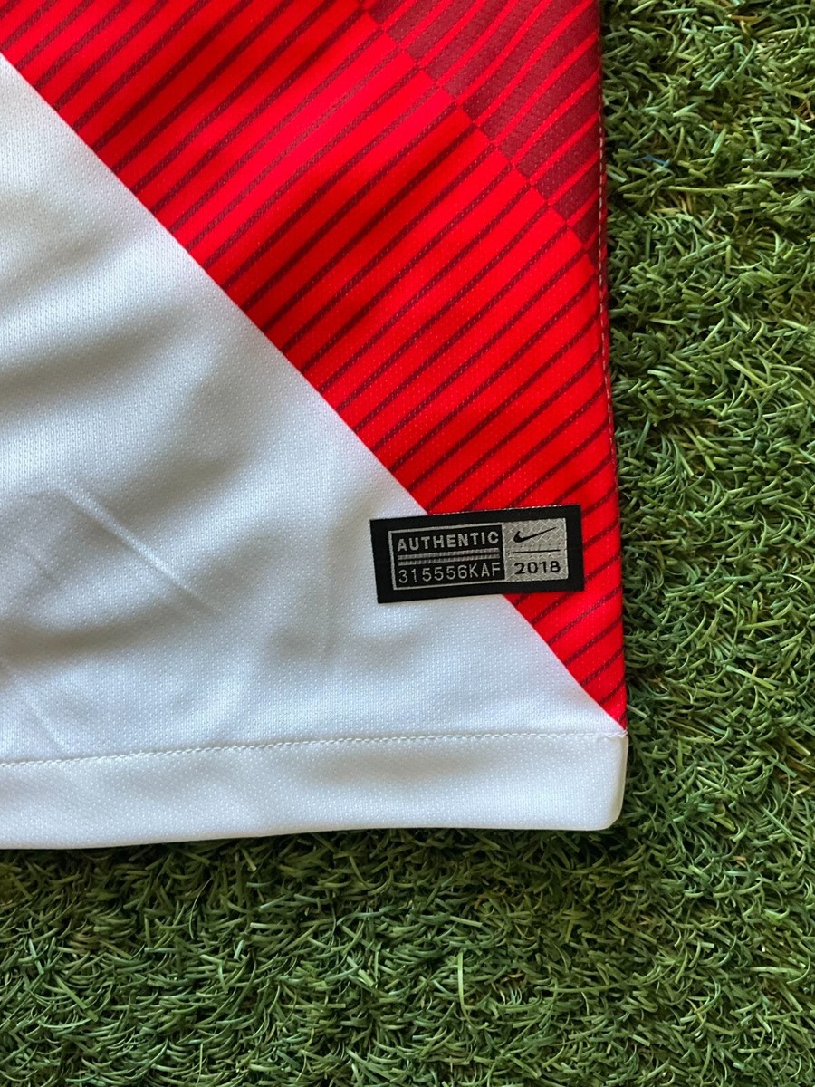Nike AS Monaco Men's Home Jersey 18/19 - White/Red | eBay