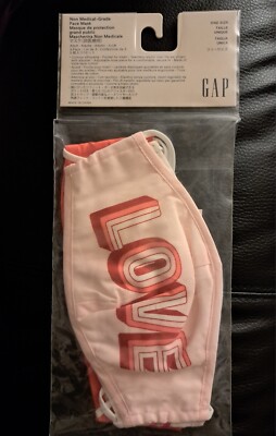GAP Erwachsene Good Vibes & Love Gesichtsmasken 3er Pack - Baumwolle maschinenwaschbar 