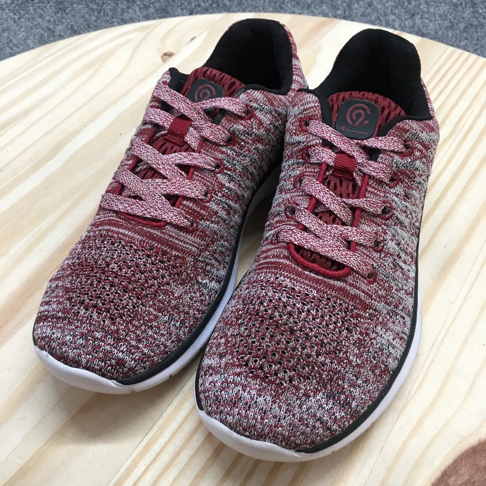 C9 Champion Zapatos Jóvenes 4 Niños Speedknit Atlético Tenis Bajos Rojo Gris Con Cordones Foto 3 de 4