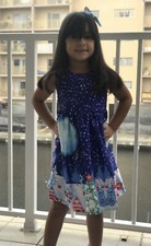 Baby Girl Blue Christmas Princess Dress Kids Knit Warm Party Girls Sz4/5/6