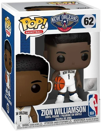 Pop! NBA New Orleans Pelicans Zion Williamson Vinyl Figures by Funko DMG PKG