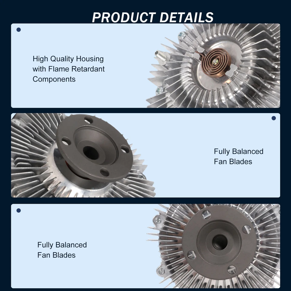 Embrague ventilador radiador para Toyota Tacoma 1995-2004 e Isuzu Rodeo 1995-1997 Foto 4 de 4
