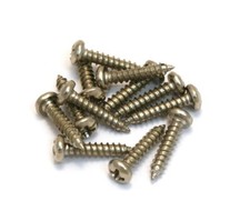 001-9673-049 12 Genuine Fender Nickel Pan Head Mounting Screws for P Bass