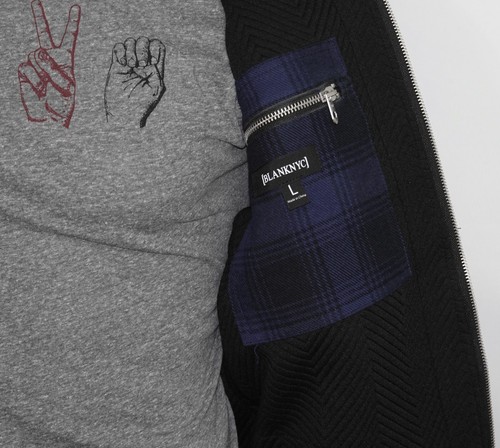 New BLANKNYC Jacket in Blue/Black Size Large 100% Cotton - Picture 6 of 13
