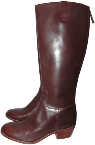 $398 Cole Haan Wesley Tall Zipper Back Riding Boot Flat Equestrian Bootie 9.5