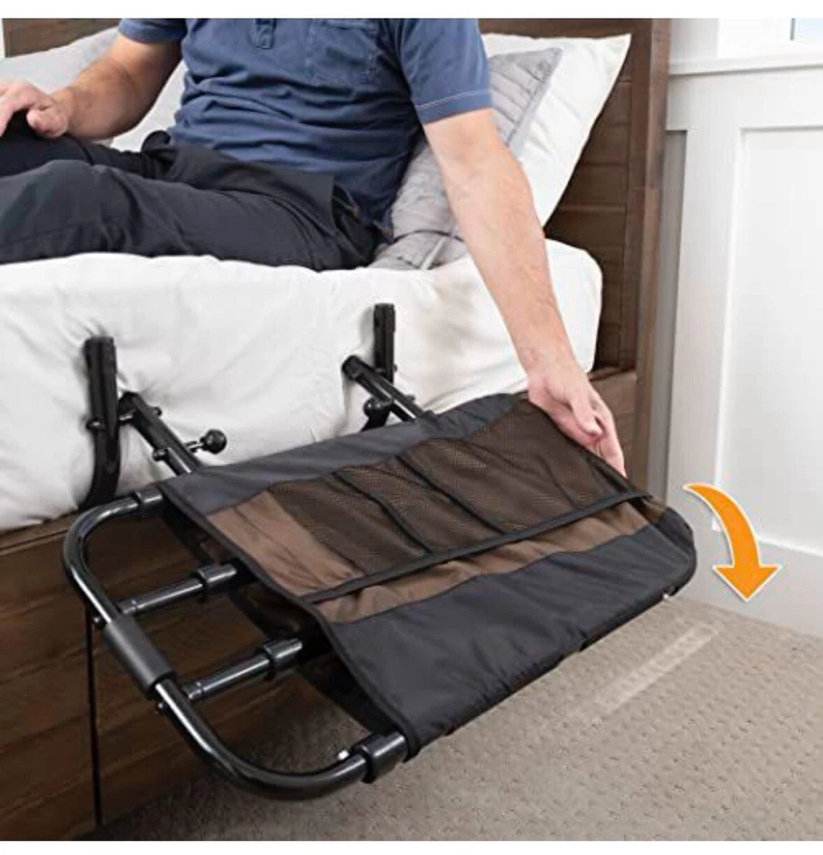 Stander EZ Adjust Bed Rail By Stander, Adjustable, w/Organizer Pouch For Seniors - Image 3 of 3