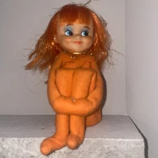 Kamar Pixie Knee Hugger RARE 60’s70’s Orange Ornament Retro Kitschy Elf Julie B6