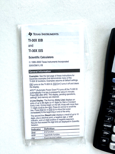 Texas Instruments Ti-30x IIS Solar Scientific Calculator-Tested - Picture 3 of 3