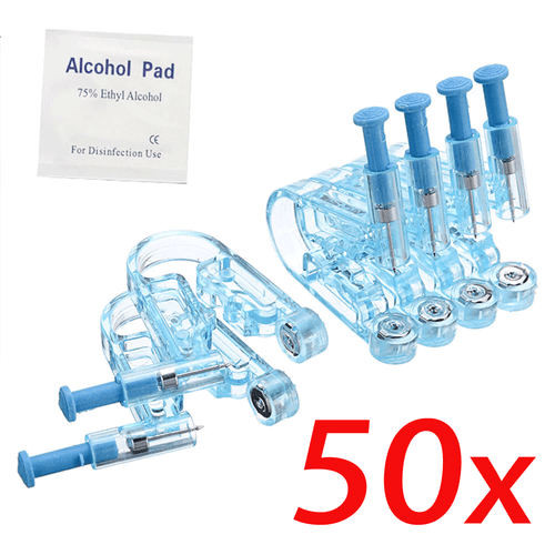 50Pcs Professional Disposable Ear Studs Piercing Gun Ear Pin Stud Piercer Tool - Picture 2 of 11