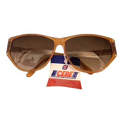 1990’s CEBE France Angular Sunglasses Mod 931, Brown & Black, Unisex andNWT 1990 main image 3