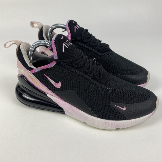 Nike Air Max 270 Womens Black Athletic Running Shoes Size 9 Ah6789-010 Custom for sale online | eBay