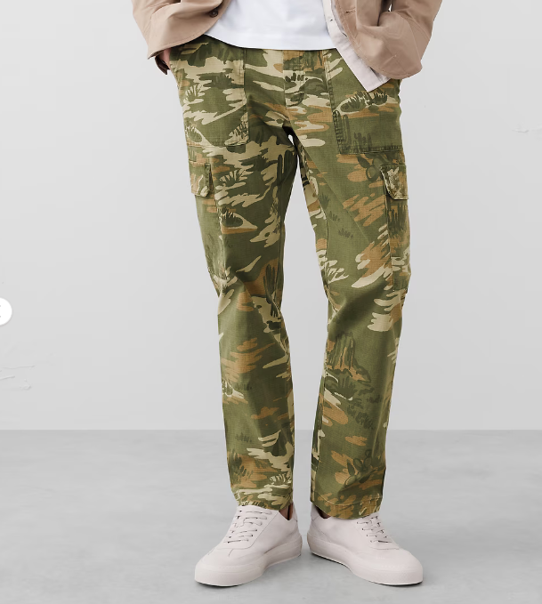 NEW Banana Republic Casual Desert Camo Print Cargo Pant Slim Straight 29 x  32 30 - Main Image
