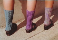 Fiber Trends Knitting Pattern AC-35x Walking Away Socks - 3 styles Adult