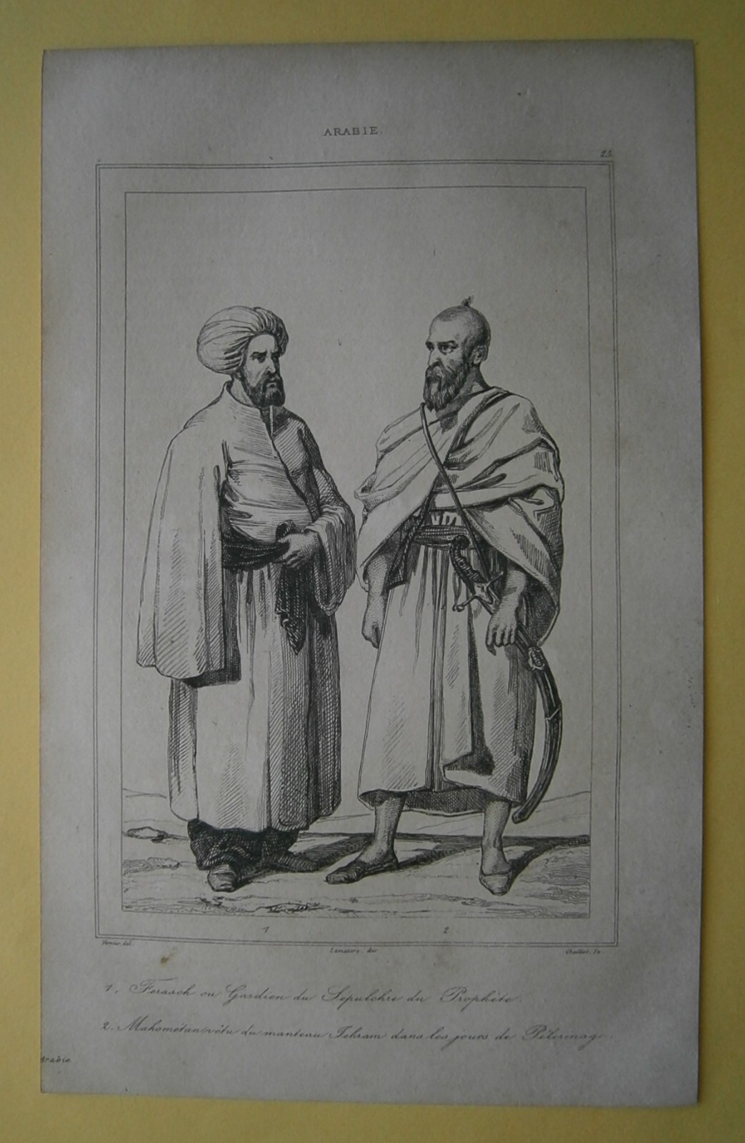 1847 print OFFICIAL AND PILGRIM IN MEDINA, SAUDI ARABIA, #25
