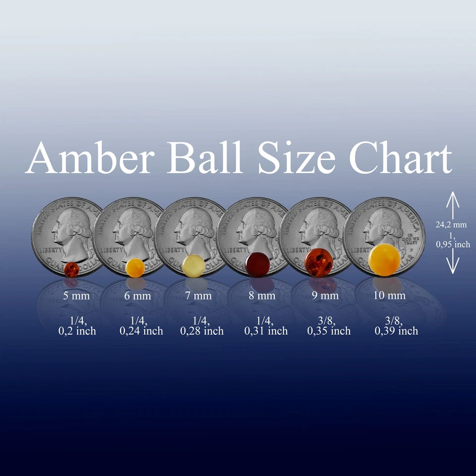 Baltic Honey Amber Classic Baroque Beaded Beautiful Stretch Bracelet 7 Inches - Imagem 3 de 4