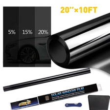20" Uncut Window Tint VLT Film Heat Reduce Block Shade Blackout Mirror Home Car