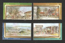 ZONES D'IMPORTANCE HISTORIQUE DE SINGAPOUR 2011 COMP. LOT DE 4 TIMBRES MINT MNH