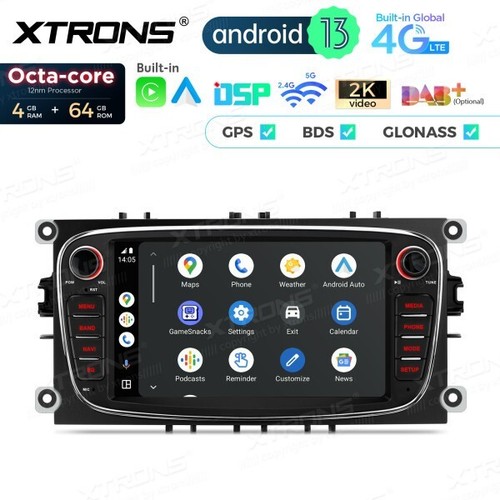 Autoradio GPS Ford Focus C-Max Android 13 Wi-Fi 4G Auto Carplay XTRONS PX72FSFBL - Bild 8 von 15