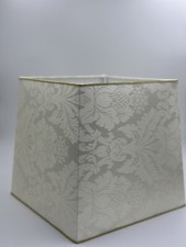 Sorpetaler Leuchten Lampenschirm Weiß Gold Creme Muster Eckig SKW28.720