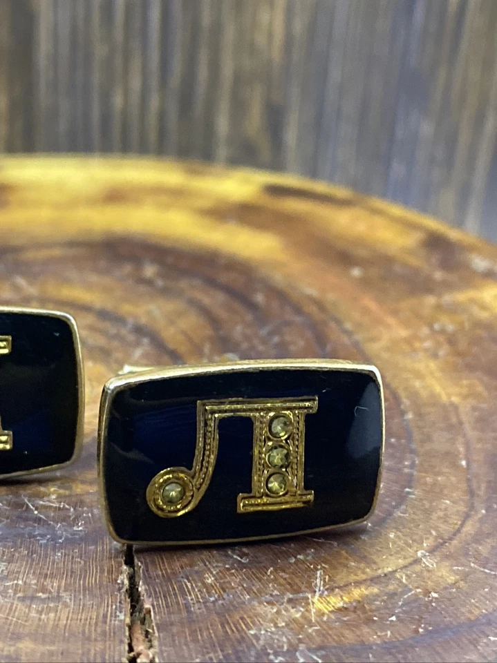 Vintage  " Л " Monogram Initial Letter Cuff Links 70's. Made in USSR #4410 - Image 2 of 4