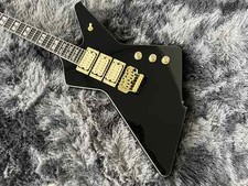 Hot Sale Factory Electric Guitar Black Color 3 Pickups Explorer Tremolo System