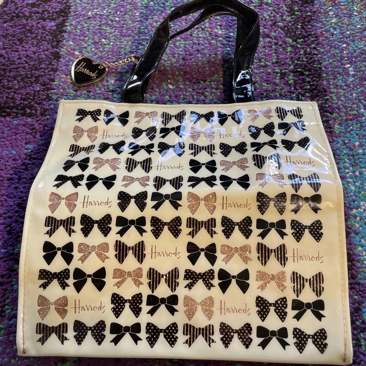 Harrods glitter bow bag sale