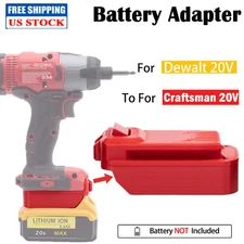 Adapter For Dewalt 20V MAX Li-Ion Battery To for Craftsman 20V Drill SerieTools