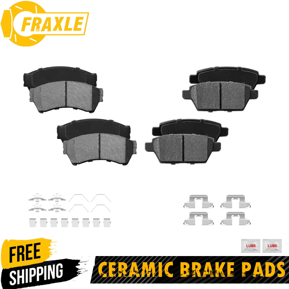 For 2013-2019 Ford Fusion Lincoln MKZ Disc Pads Front & Rear Ceramic