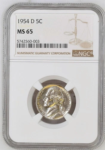 1954-D    Jefferson Nickel   NGC MS65