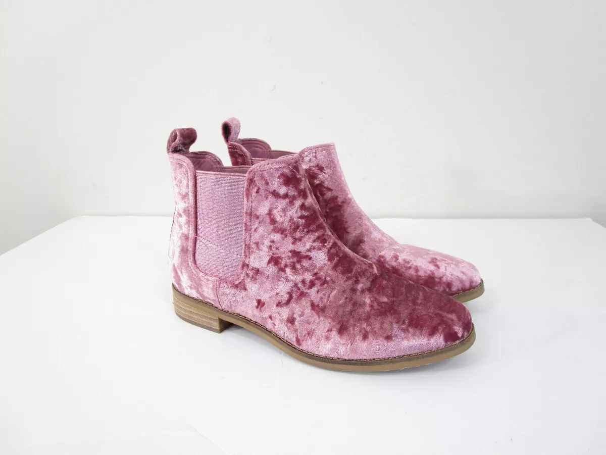 Pink crushed hotsell velvet boots