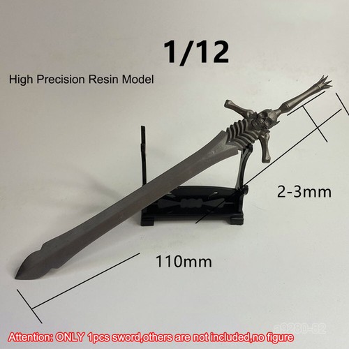 3D Hand-painted 1/12 Devil May Cry Rebellion Sword Weapon Model For 6" Figure - Picture 2 of 3