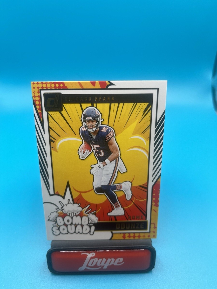 レア皿latin bomb squad入手困難 Rome Odunze 2024 Panini Donruss Bomb Squad! Rookie #3 Chicago