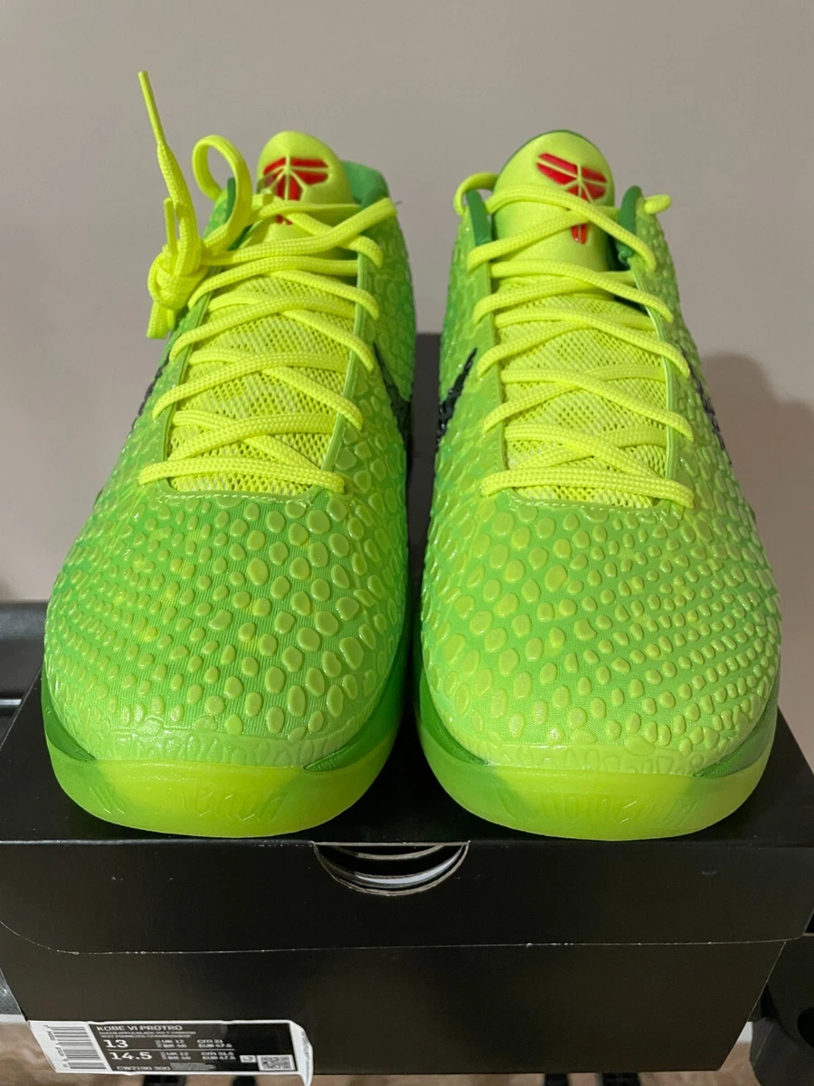 Nike Kobe 6 Protro Grinch Size 13 CW2190-300 Green Apple Volt Crimson Black