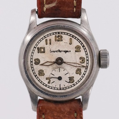 Vintage Girard Perregaux Military Style Watch 1940s Swiss Made Sub Second 28mm