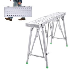 Leitergerüst Max 150 kg Alu Arbeitsplattform Klappwerkbank Höhenverstellbar Neu