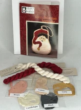 Heart In Hand Cross Stitch Embroidery Needle point Kit "2002 Christmas Keepsake"