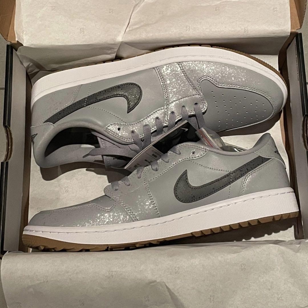 NIKE Men 12.0US Air Jordan 1 Low Golf Wolf Grey Gum | eBay