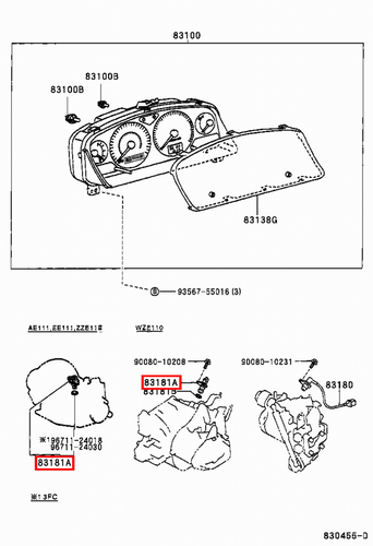 Genuine Fortuner KUN61 KUN60 KUN51 KUN50 2KD 1KD Speed Speedometer Sensor - Picture 20 of 20