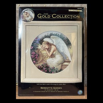 Dimensions Gold Collection SERENITY S GARDEN Counted Cross Stitch #35089 Angel
