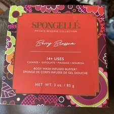 Spongelle BERRY BLOSSOM Infused Bath Shower Body Sponge Buffer 3oz