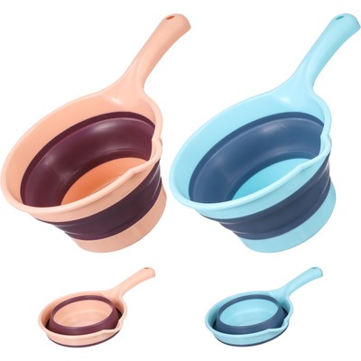 2 Pcs Folding Water Scoop Child Travel Scooper Dipper with Handle