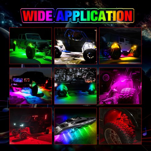 Street Legal For Can-am Maverick X3 UTV Turn Signal Horn Kit + 4Pods Rock Lights - Picture 11 of 23