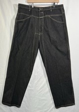 VTG Marithe Francois Girbaud Baggy Y2K Black Wash Denim Jeans Size 40M