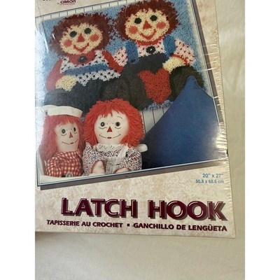 Wonder Art by Caron Latch Hook Kit Features Rag Dolls Raggedy Ann & Andy 20''x27''