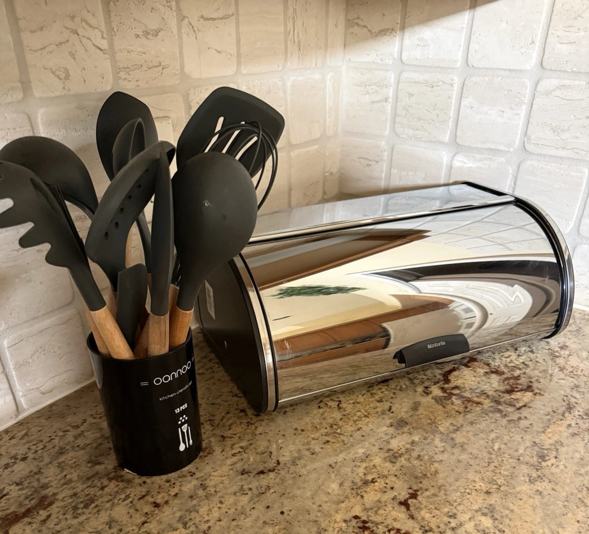 Vintage Chrome Plated Stainless Steel Bread Box w/ Roll Top Lid 17.5”
Opens in a new window or tab