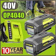 For RYOBI 40V Lithium-Ion 4Ah High Capacity Battery OP40404VNM Battery /Charger