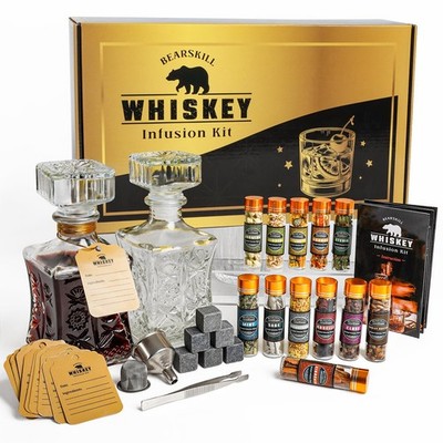 Whiskey Infusion Kit, DIY Alcohol Making Kit for Infusing Bourbon, Rye, Gin, Vod