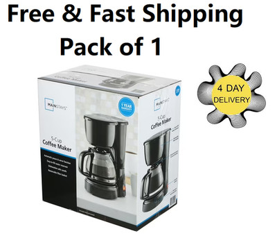 5 Cup Coffee Maker, Black