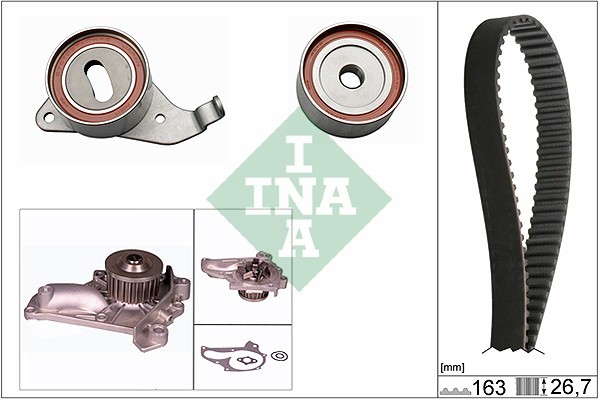 530 0268 30 INA Water Pump + Timing Belt Kit for Holden, Toyota